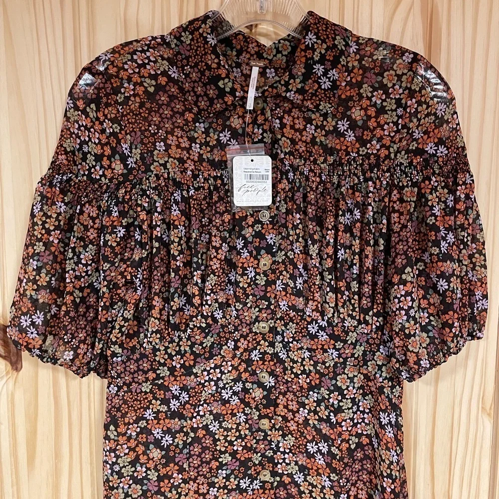 Free People Floral Bonnie Dress NWT Size Small